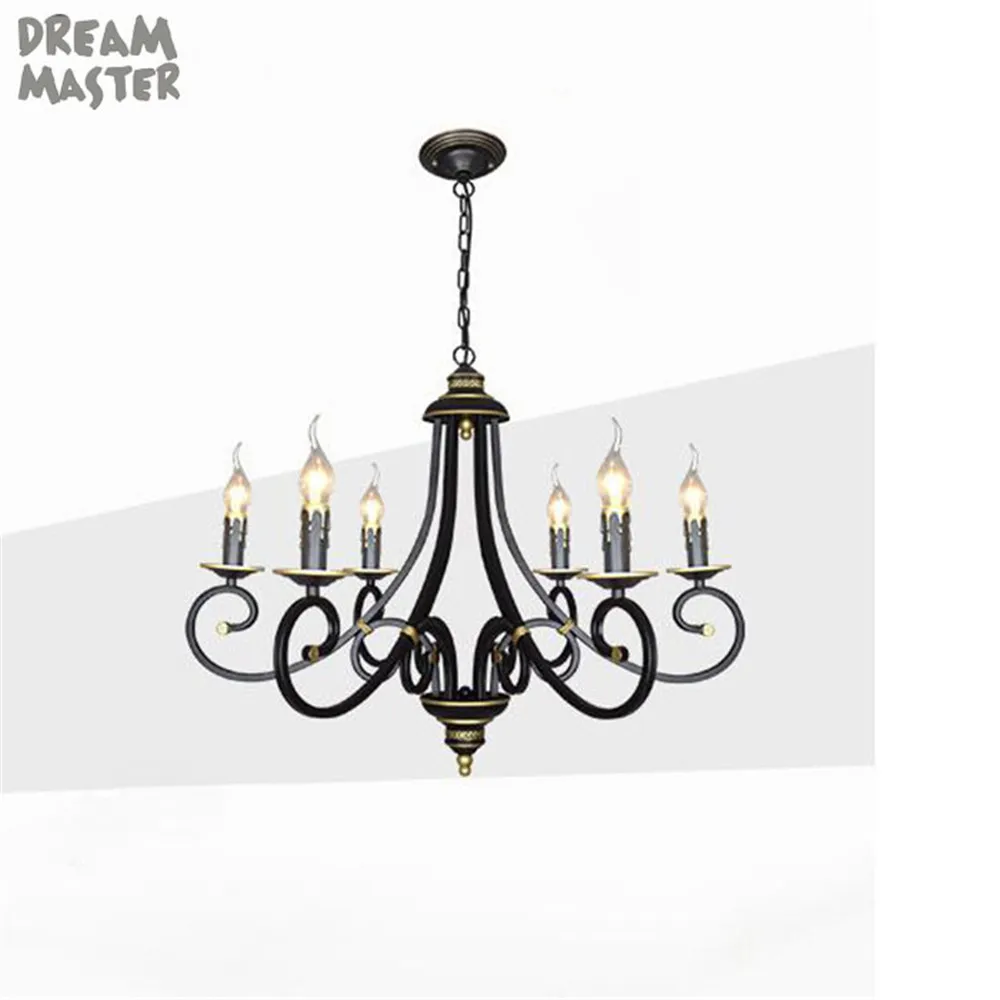 AC110 220v 3/5/6/8 светильник s минималистский Винтаж свечной подвесной Светильник Lustre De