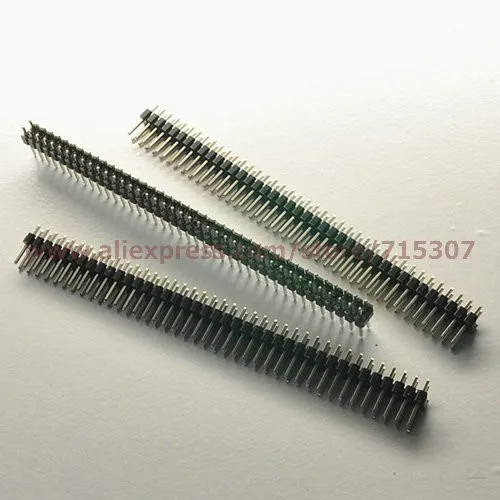 Double row male pin header 2x40 Pin 2.54mm board to board connectors copper pin
