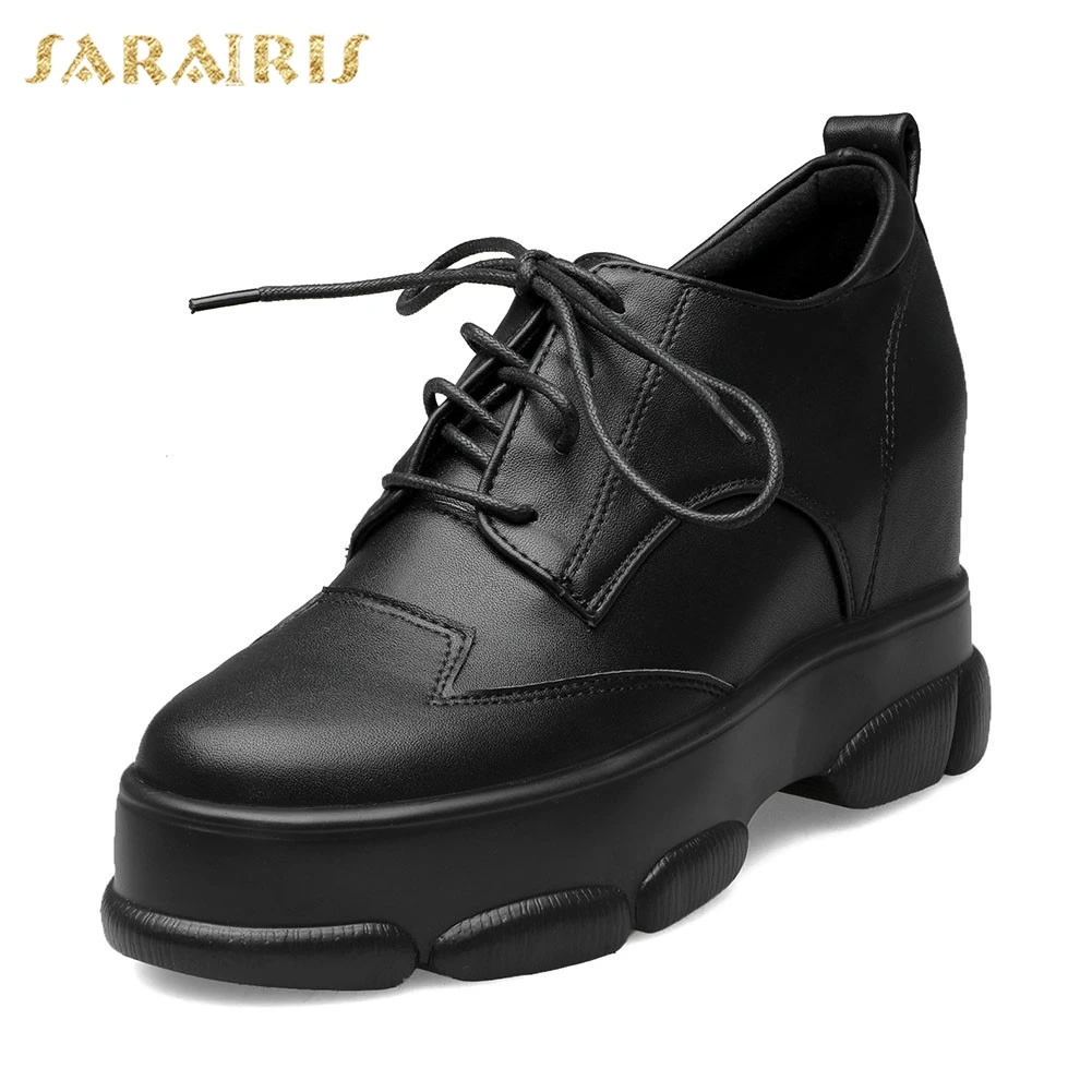 

Sarairis New Fashion INS Hot Chunky Height Increasing Flat Platform Shoes Woman Casual Comfortable Autumn Spring Flats