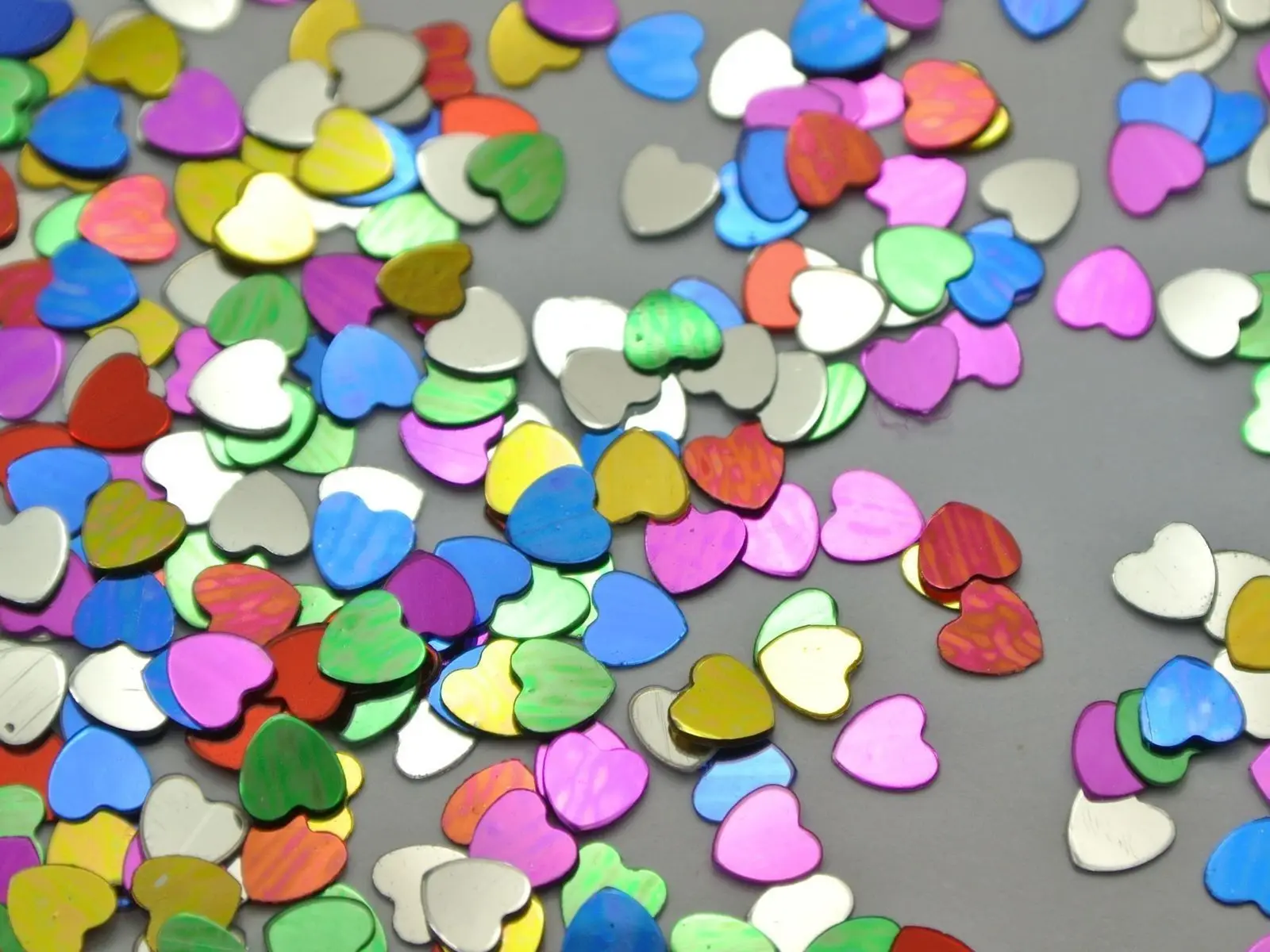 

50Gram Mixed Color Metallic Heart Sequins Loose Tiny 5X5mm Nail Art Scrapbook