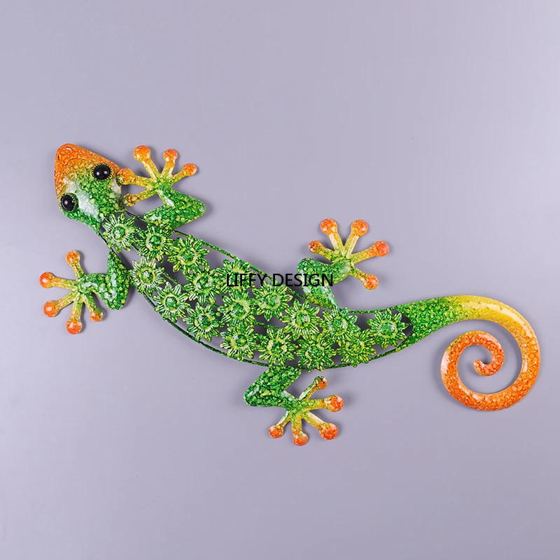 Liffy Metal Lizard Wall Art Garden Outdoor Decoration for Miniatura Yard and Home and Room Decoration for Garden Border