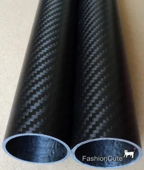 

2pcs 3K Full Carbon Fiber Tubes OD 28mm ID 26mm Length 500mm Twill Matte 28*26*500mm Long Pipe for DIY Quadcopter Hexacopter