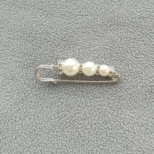 

5.7CM Length Women Scarf Stick Pins Charming Crystal Shiny Decorate Swearter Pearl Safety Pin Brooch Pins Jewelry Accessory
