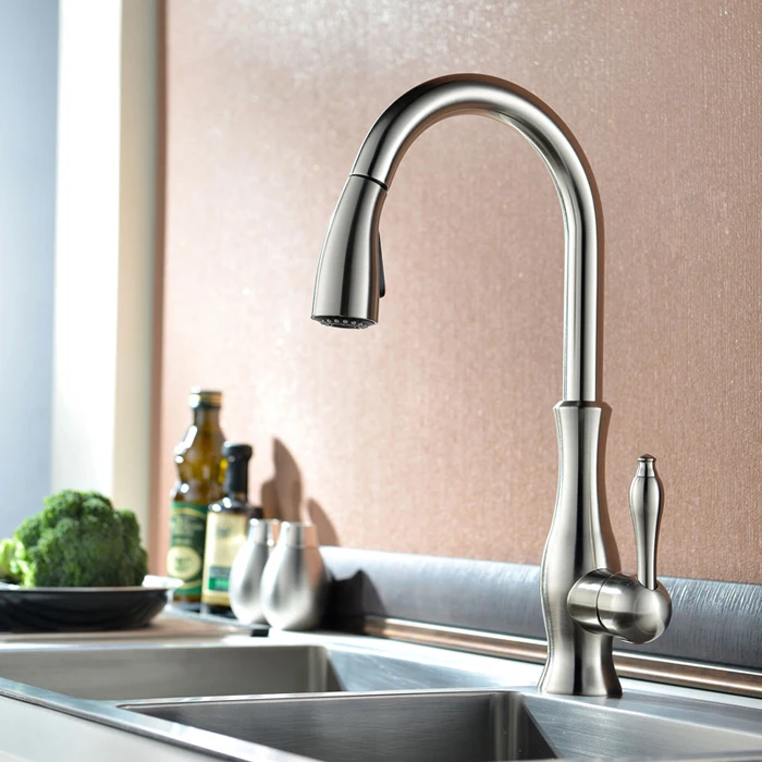 GOLD PULL OUT KITCHEN FAUCET (17)