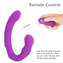Strapless Strapon Dildo Vibrator Wireless Remote Control Strap on Lesbian Double Penetration Dildo Vibrator Sex Toys for Woman