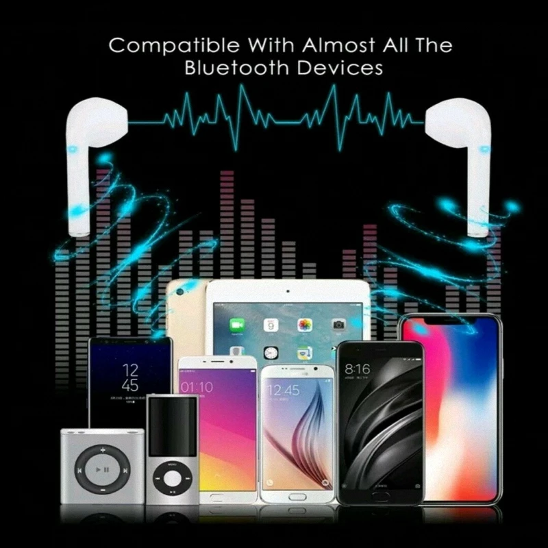 I7s TWS Bluetooth беспроводные наушники стерео гарнитура с зарядной коробкой микрофон