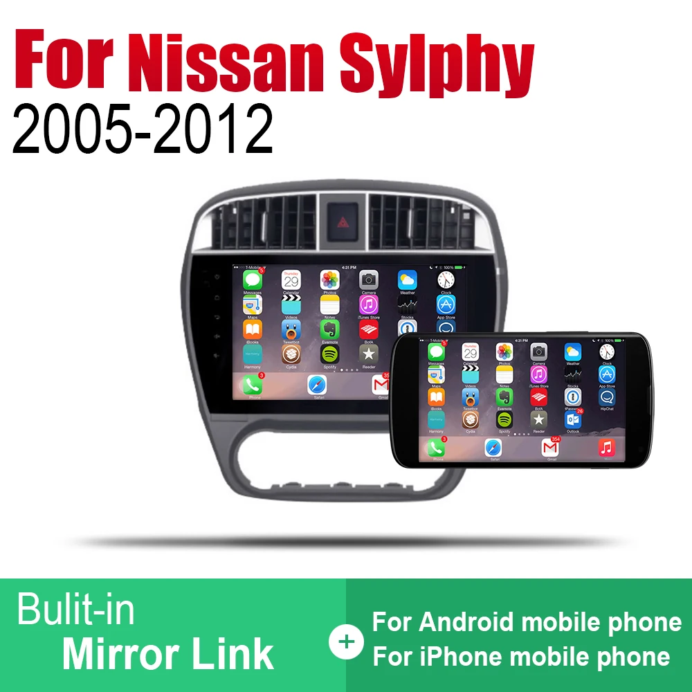 ZaiXi Android автомобильный радиоприемник GPS навигация для Nissan Sylphy 2005 2006 2007 2008 2009 2010 2011