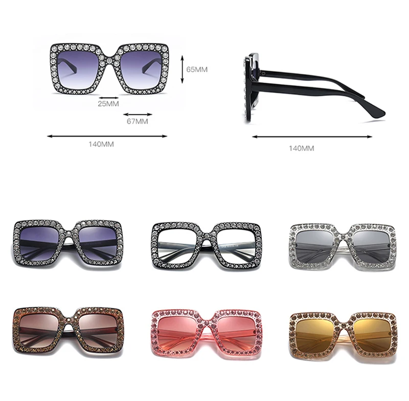 rhinestone sun glasses for women luxury brand 7080 details (2)