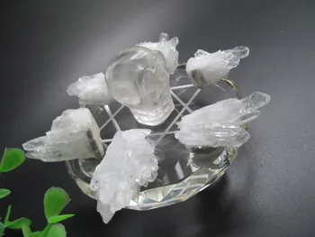 

Natural White Crystal Quartz Cluster Fengshui Home Decoration Reiki Healing Crystal Seven Array Feng Shui Decoration
