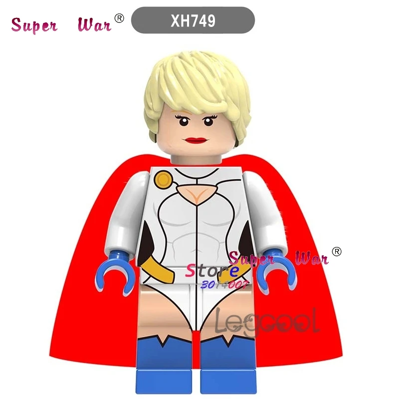 

1PCS model building blocks action superheroes Power Girl Collection Series hobby kit diy toys for children gift