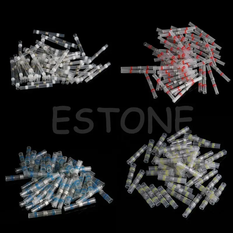 

26-10AWG Splice Connector for Assorted Solder Sleeve Heat Shrink Butt Wire 100Pcs