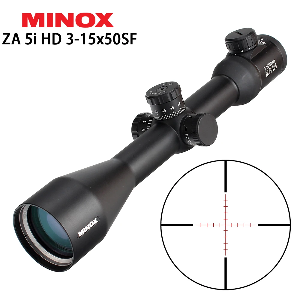 Охотничий MINOX ZA 5i HD 3-15x50 SF оптические прицелы с подсветкой Стекло травленая сетка боковая параллакса башенки замок сброс съемки область