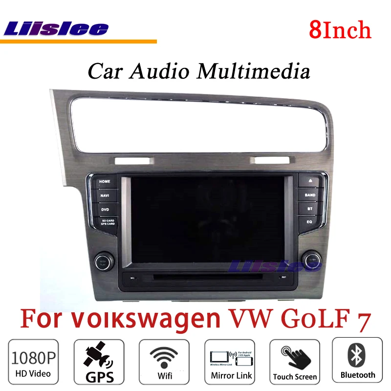 Sale Liislee For Volkswagen G0LF 7 Stereo Android Radio DVD Player Wifi BT GPS MAP NAV Navigation 1080P System Original NAVI Design 2