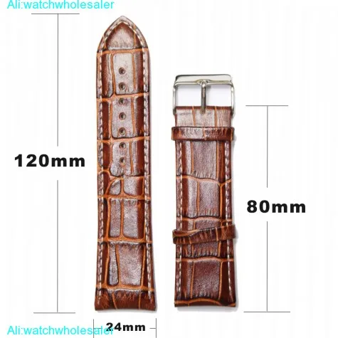 24 мм смарт-коричневый из натуральной кожи унисекс для ремешка часов WB1036B24GB