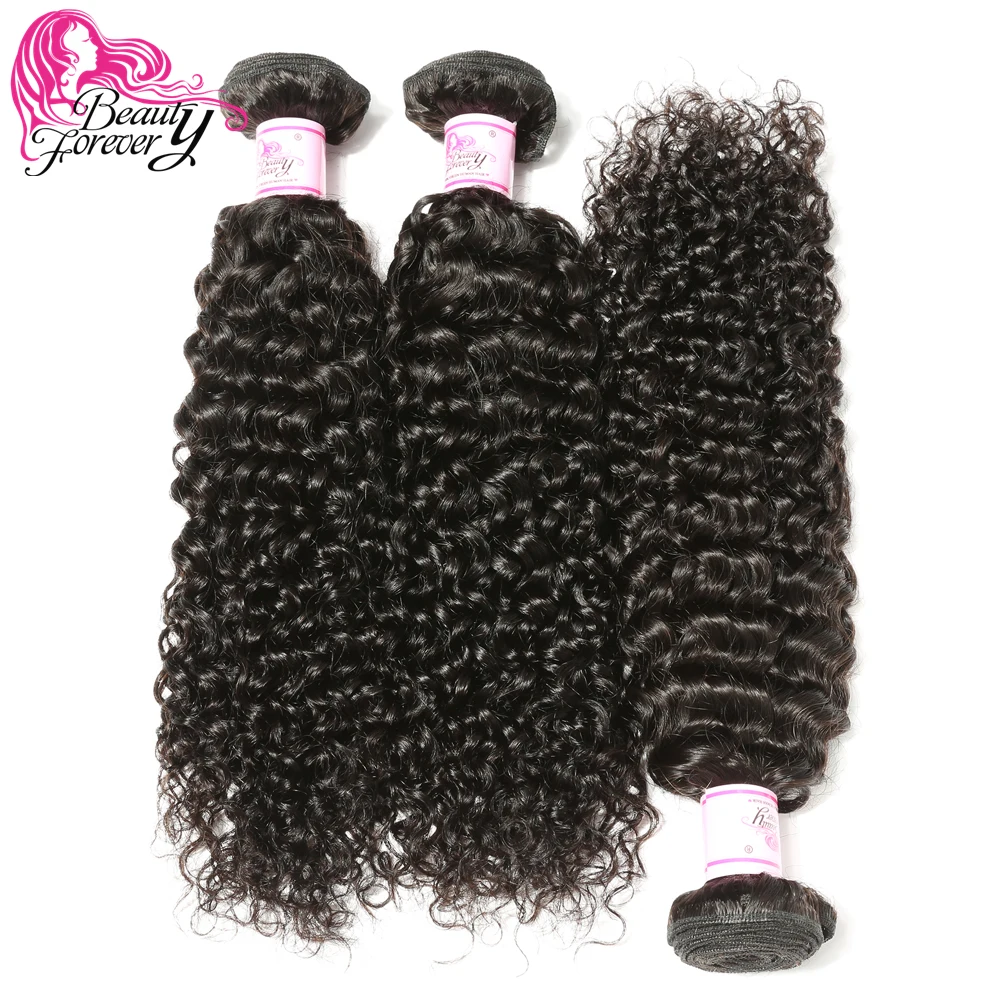 

Beauty Forever Curly Malaysian Hair Weave Bundles 3 Piece lot Remy Human Hair Weaving Natural Color 8-26inch Free Shipping