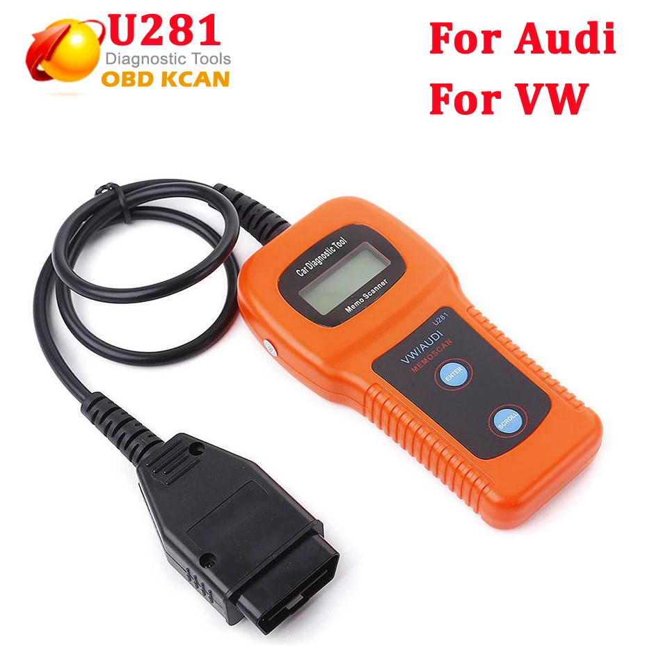U281 OBD2 OBDII CAN BUS Car Diagnostic Scan Tool Fault Code Reader for Vw Audi