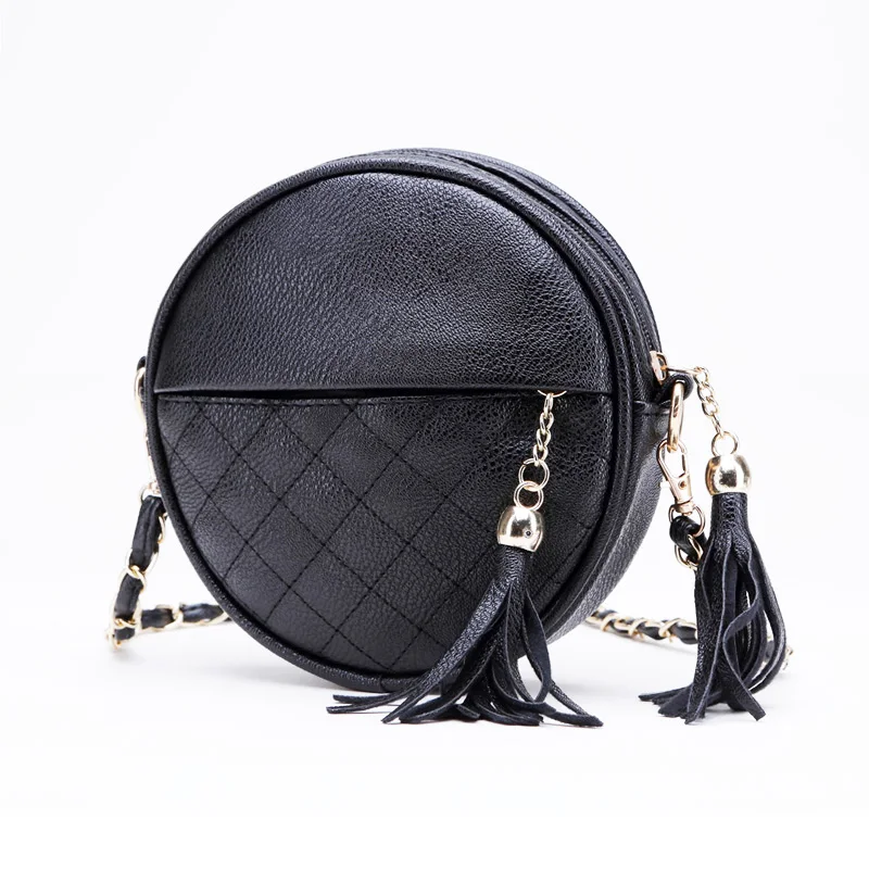 Round Cross Body Bag Leather