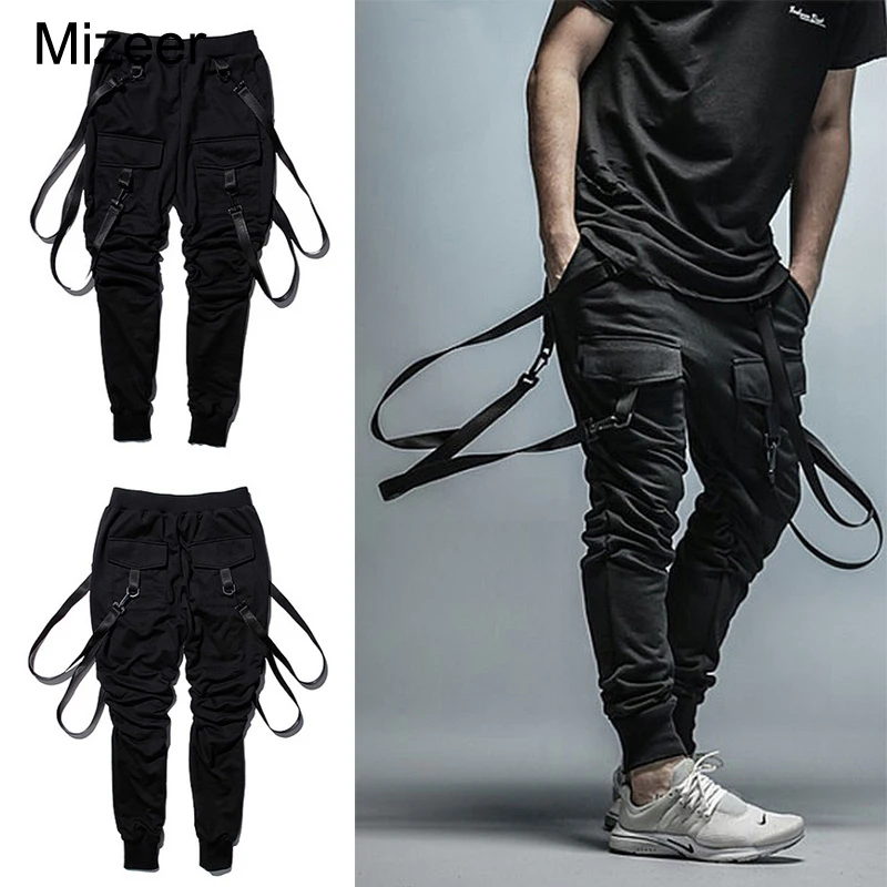 mens cargo pants with straps