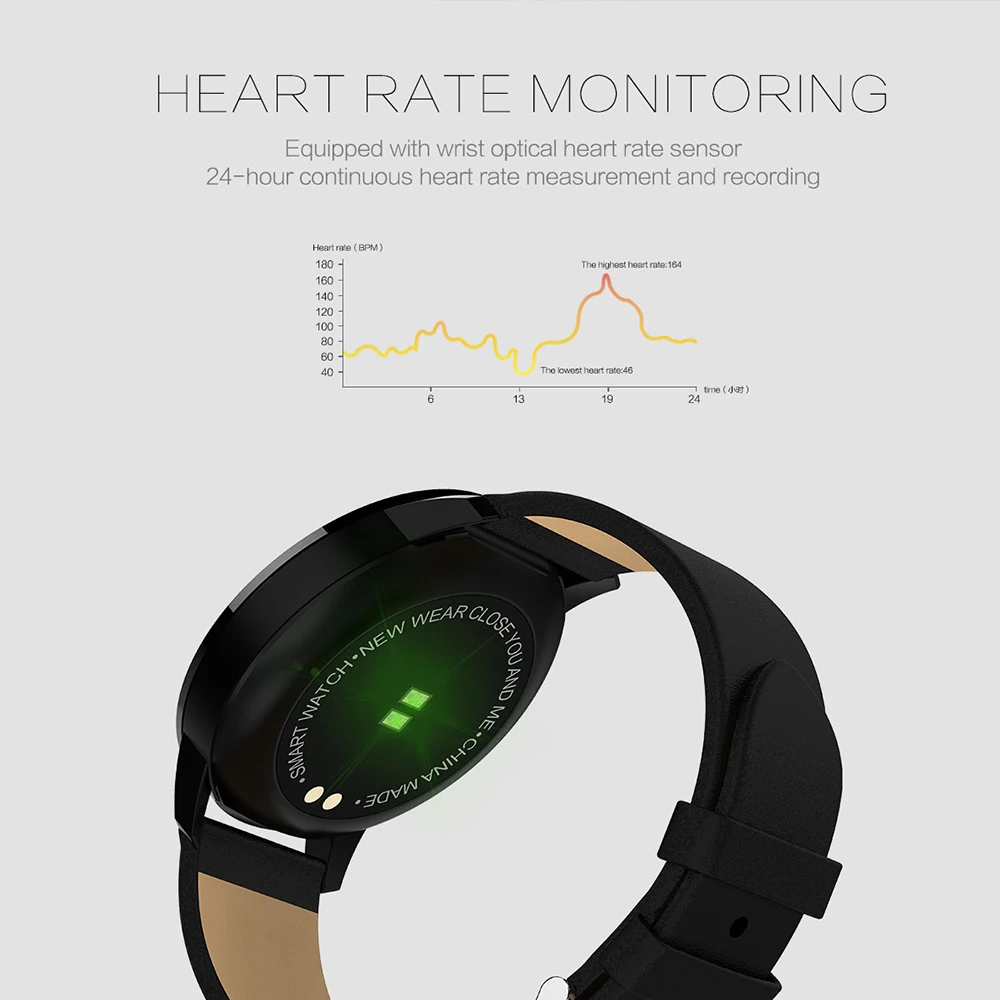 LEMDIOE New Smart Watch Men OLED Screen Bluetooth Women Fashion Waterproof Electronics Sport Tracker Heart Rate Wearable Devices