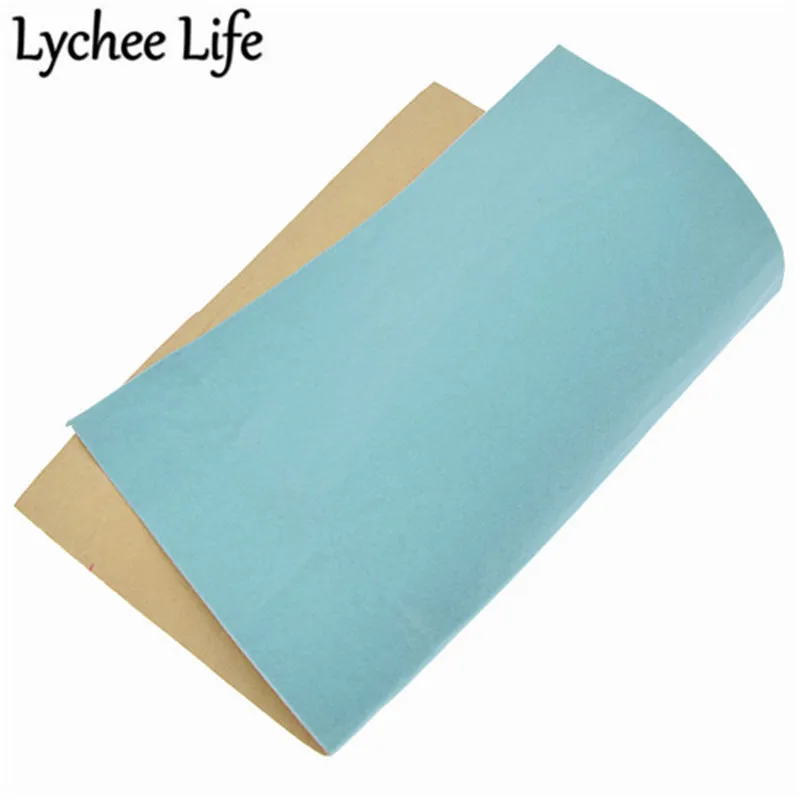 Lychee Life A4 клейкая бархатная ткань 29x21 см цветная Флокированная Ткань DIY ручной работы швейная одежда аксессуары поставки - Цвет: 8