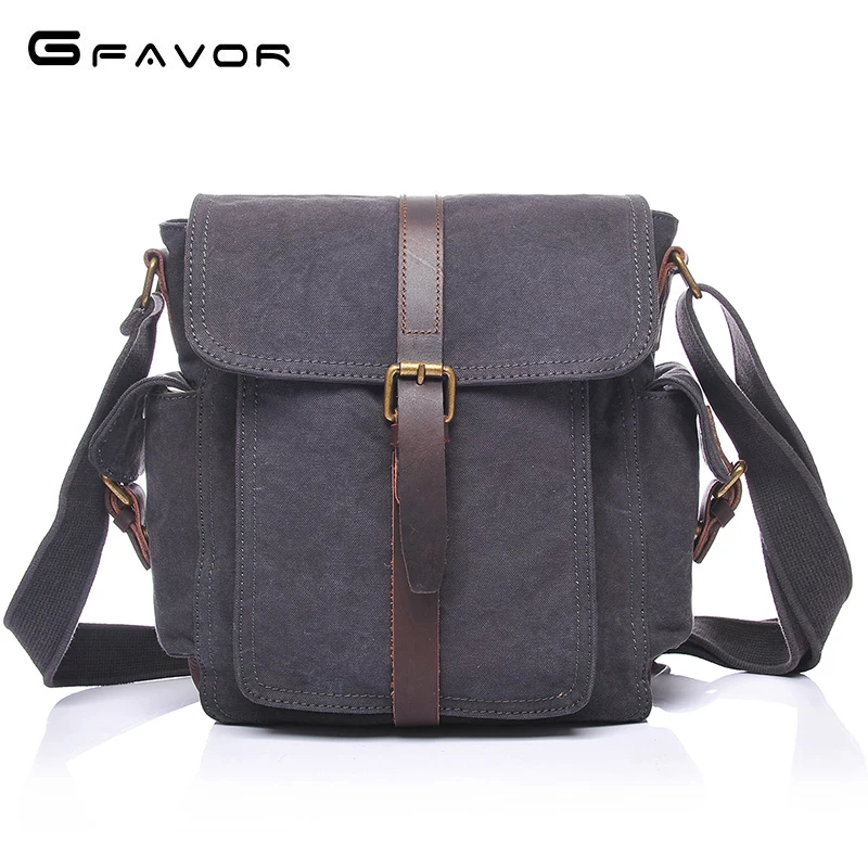 G FAVOR Luxury Bag Canvas Handbag Vintage Shoulder Bags Men Messenger ...