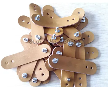 

100PCS Genuine Leather Buckle Cable Winder Cable Wire Organizer Cord Holder For iphone samsung USB Charger Data Lines