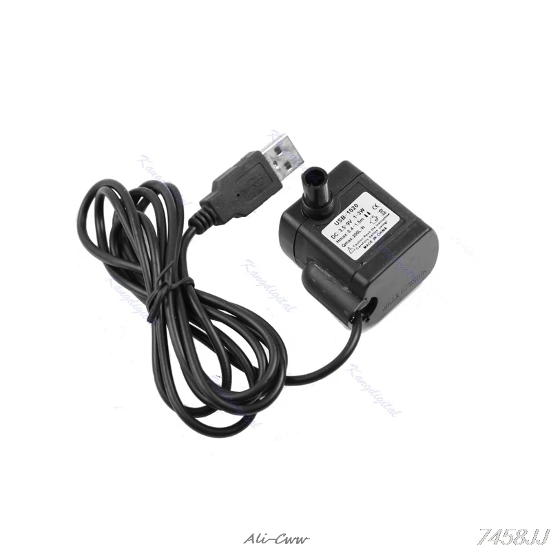 Погружной водяной насос постоянный ток 3 5 В-9 В Вт USB для аквариума фонтана пруда