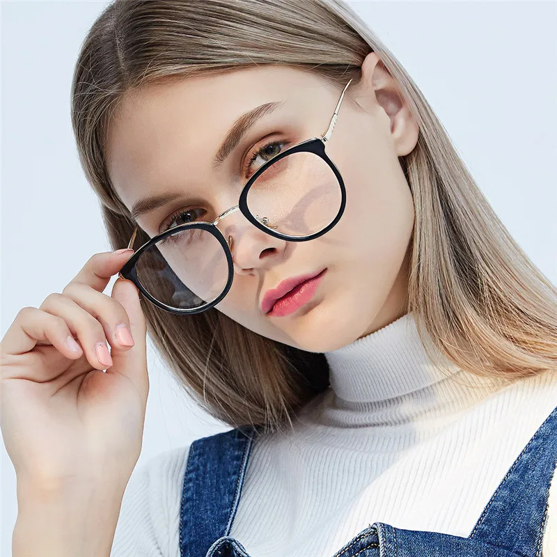 

HUITUO European and American Fashion Retro Glasses Frame Men Transparent Eyeglasses Women Optical Spectacles Computer Glasses
