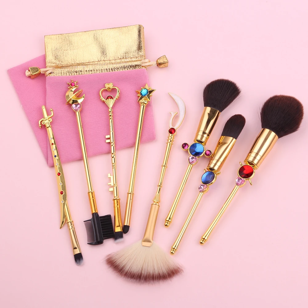 

8Pcs/Set Professional Makeup Brushes Set Powder Foundation Eyeshadow Make Up Brushes Tool Kit Sailor Moon Cosmetics With Bag