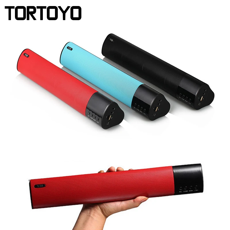 

10W Power Y38 Big Bluetooth Speaker 1800mAh Wireless Woofer Stereo Surround Sound Soundbar TF USB FM Radio Boombox For Phone PC