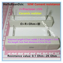 50W Cement resistance 0.1 ~ 2k ohm 5% 0.5R 1R 1.5R 2R 2.5 4R 5R 10R 12R 20R 24R 500RJ 1K ceramic Horizontal resistance ceramic 50W Cement resistance 0.1 ~ 2k ohm 5% 0.5R 1R 1.5R 2R 2.5 4R 5R 10R 12R 20R 24R 500RJ 1K ceramic Horizontal resistance ceramic