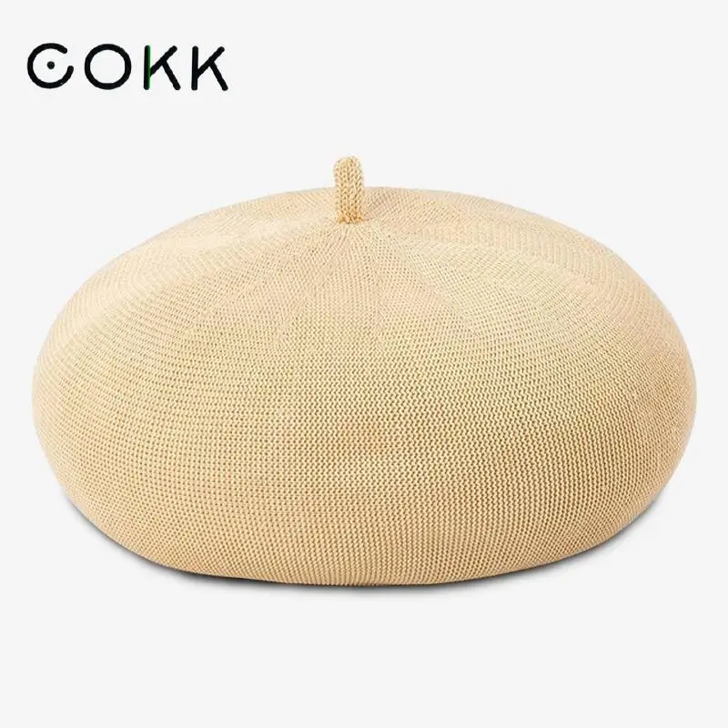 

COKK Autumn Summer Beret Women Cap Boina Feminina Artist Beret Flat Caps Hats For Women Painter Hat Female Octagonal Cap Pumpkin