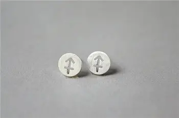 

30Pair Sagittarius Earrings Signs Zodiac Constellation Earrings Horoscope Astrology Disc Anchor Stud Earrings for Women