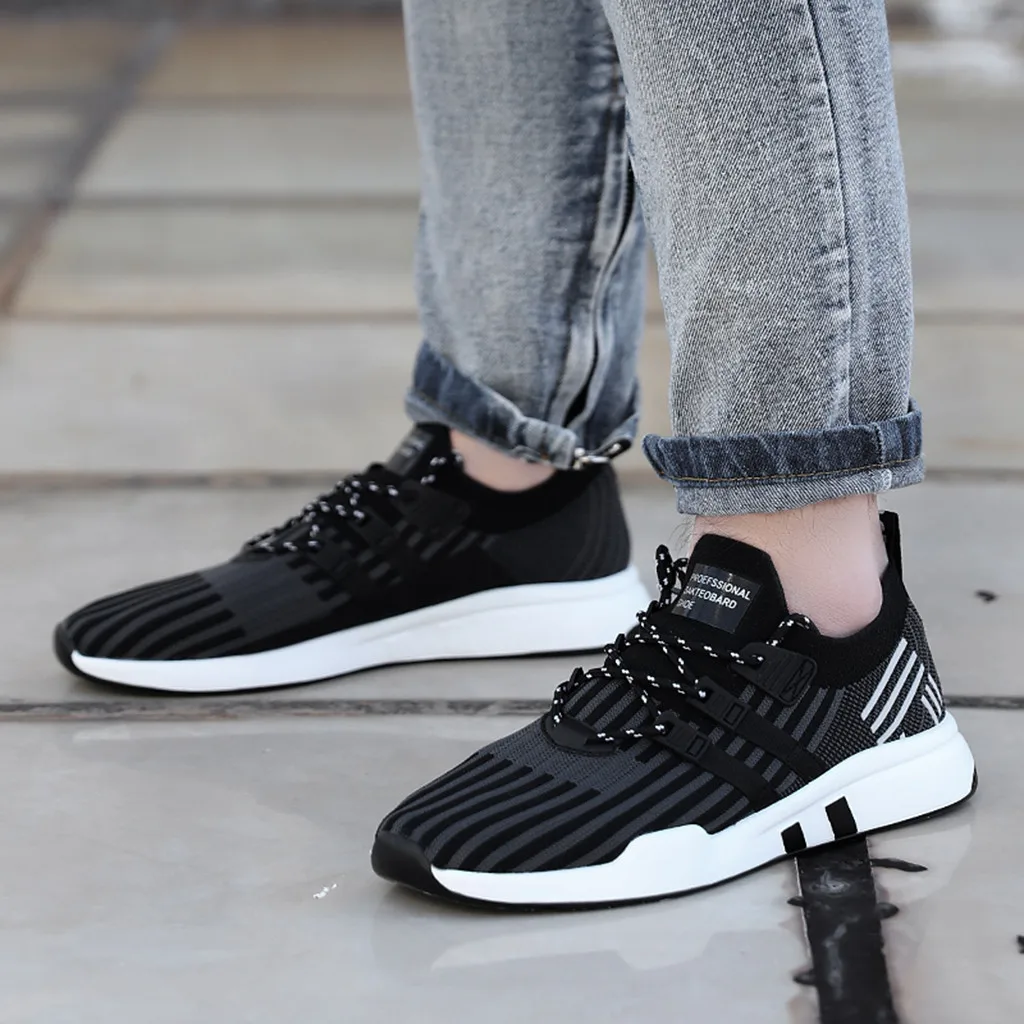 

MUQGEW Comfortable Men Casual Shoes Mesh Footwear Fashion Breathable Non Slip Sport Mesh Walking Running Shoes Male Sneakers