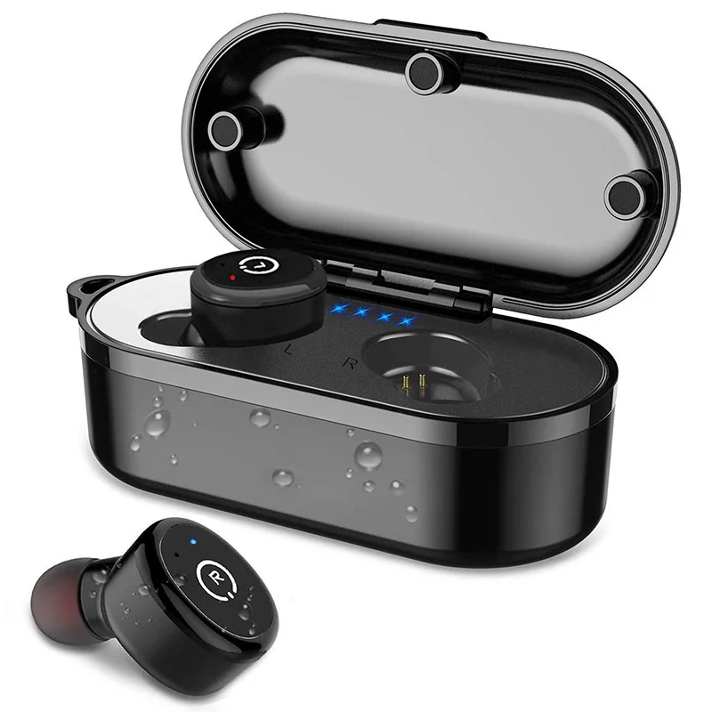 

Bluetooth 5.0 Ture Wireless Earbuds - IPX8 Waterproof Headset 15H Playtime 3D Stereo Sound Earphone with Portable Charging Box