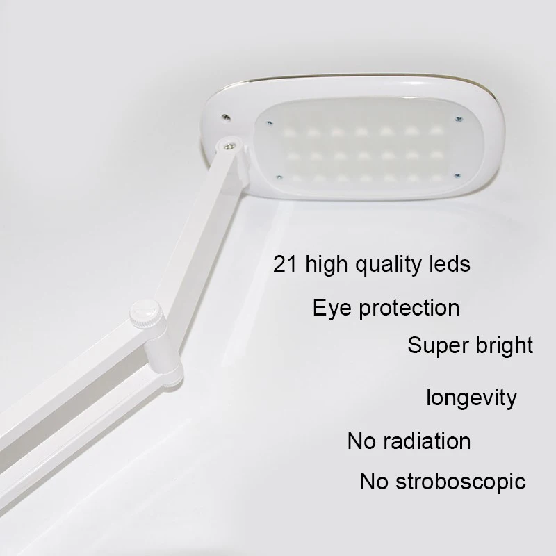 Светодиодный настольный светильник мощностью 4000 мА/ч 21 Светодиодный светильник с бусинами, складной, защита для глаз, Регулируемый USB светильник для чтения, учебы, книг, Настольный светильник