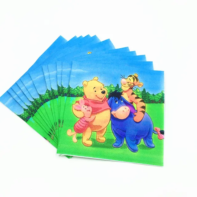 20PCS/LOT WINNIE THE POOH NAPKINS KIDS BIRTHDAY PARTY FAVORS WINNIE