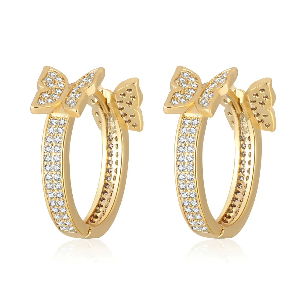 Buy Fashion Elegant Design Double Butterfly Gold Color