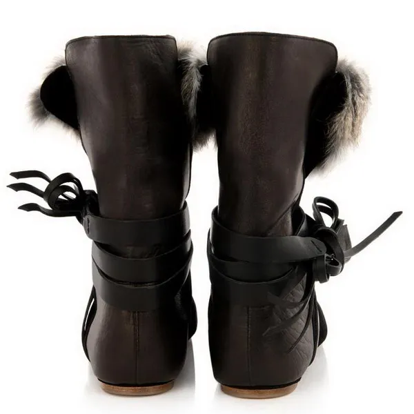 Dipsloot/Новинка года; женские пикантные теплые зимние ботинки из кроличьей шерсти; женские короткие ботинки без застежки с круглым носком; женская повседневная обувь на плоской подошве