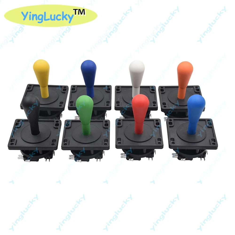 

2PCS New Happ style joystick Arcade stick 4 way 8 way joystick wirh 3 PIN Micro Switch Bat top ball American style handle