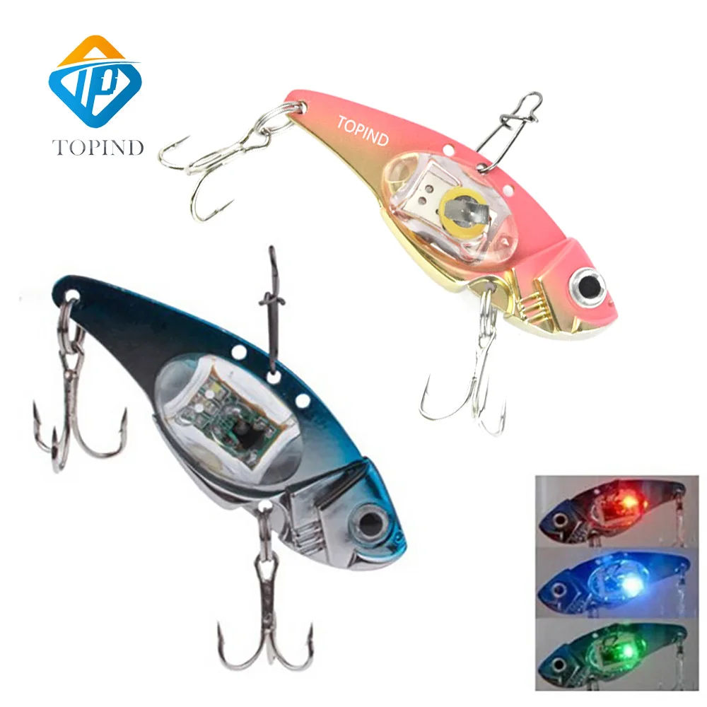 

5Pcs LED Lighted Blade Style Reaction Bait, Battery Powered Electronic Water TOPIND Activated Solid Glowing Light Non-Flashing