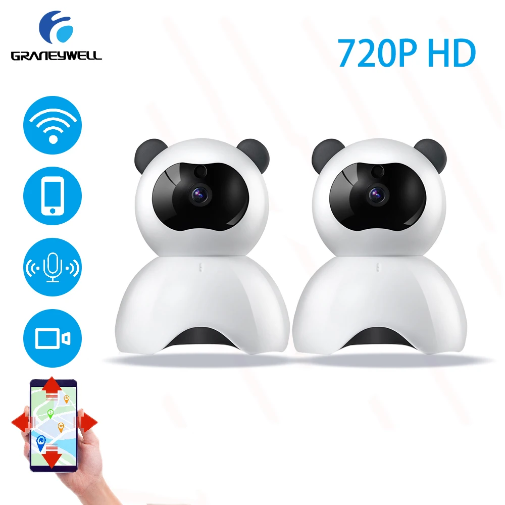 

2 PCS GRANEYWELL 720P HD Wireless IP Camera P2P Motion Detection Night Vision 36 IR LEDs Home Security Surveillance IP Camera