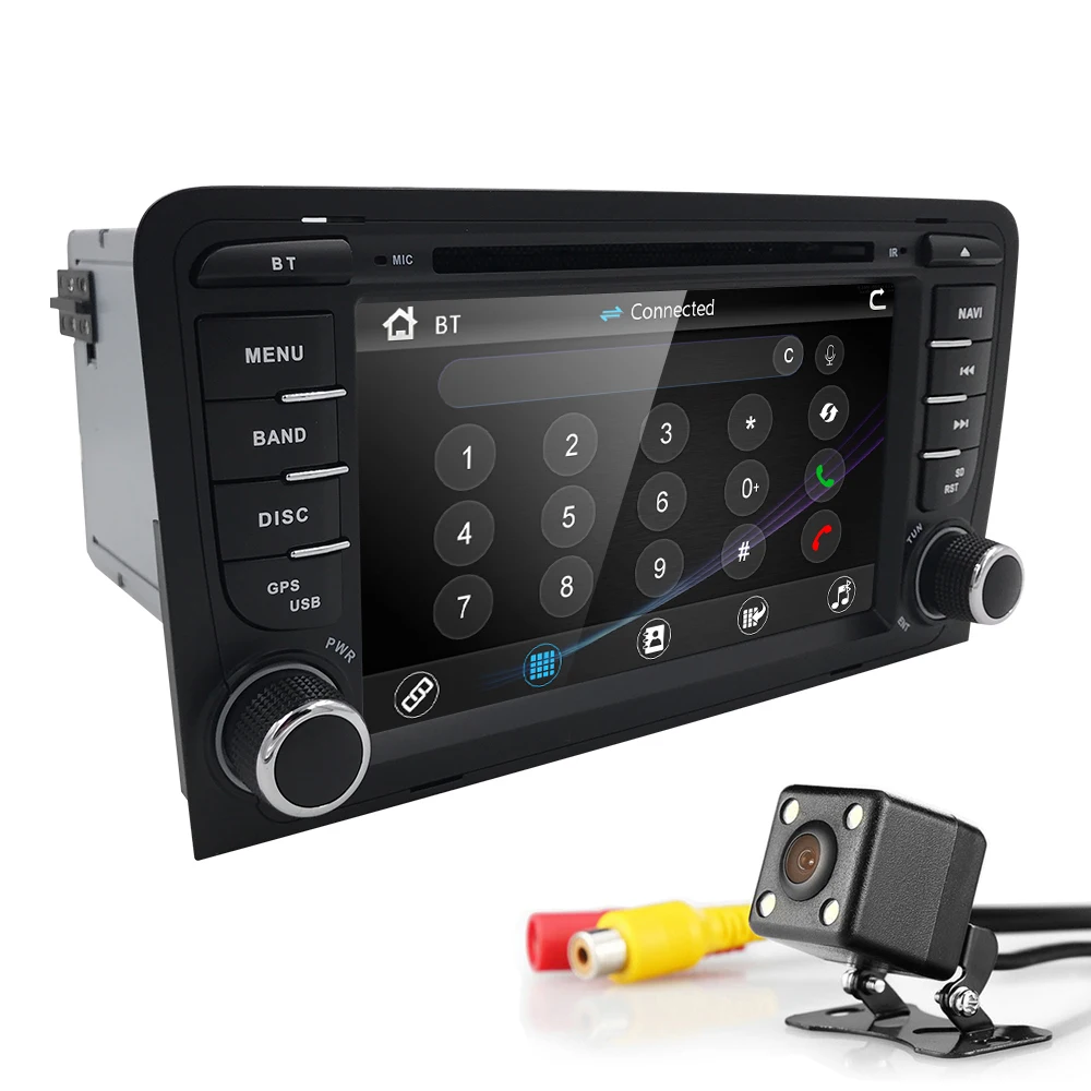 Cheap 7" AutoRadio 2 din CAR DVD Multimedia Player For Audi A3 S3 RS3 2003 2004 2005 2006 2007 2008 2009 2010 2011 Head unit GPS 3G BT 4