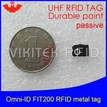 UHF RFID Анти-металлическая бирка omni-ID fit200 fit 200 915mhz 868mhz Alien Higgs3 EPCC1G2 6C прочная краска смарт-карта пассивные RFID метки