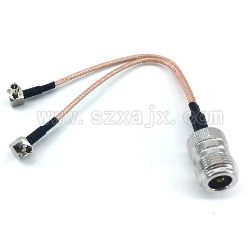 

N female to 2 X TS9 Male Connector antenna cable Splitter Combiner Y type Cable Pigtail RG316 15CM for HUAWEI/ZTE 3G/4G modem