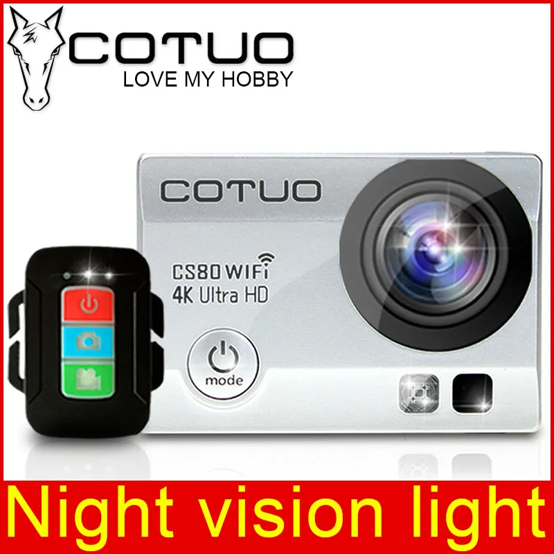 COTUO CS80 Action Camera 2 0 inch WiFi 4K 30FPS 16MP H 264 30m Waterproof 170