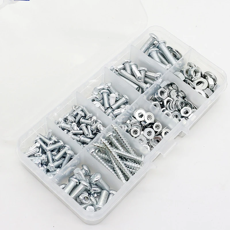 M3 M4 M5 Screws Nuts Assortment Kit Cross Screw Nut Bolt Gasket Screw