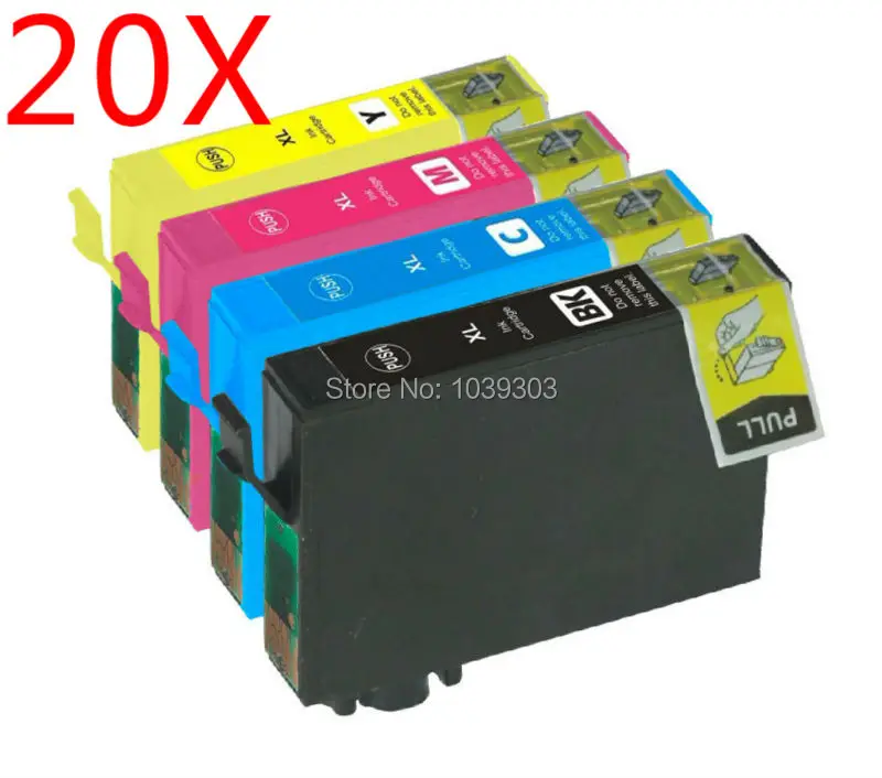 20x совместимый чернильный картридж Epson T1291 T1292 T1293 T1294 для stylus SX235W SX425W SX420W SX438W SX525WD