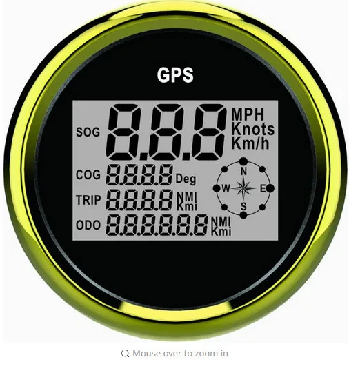 85 мм Цифровой GPS Спидометр Speedo 0-999 узлов BG для лодки яхты судно