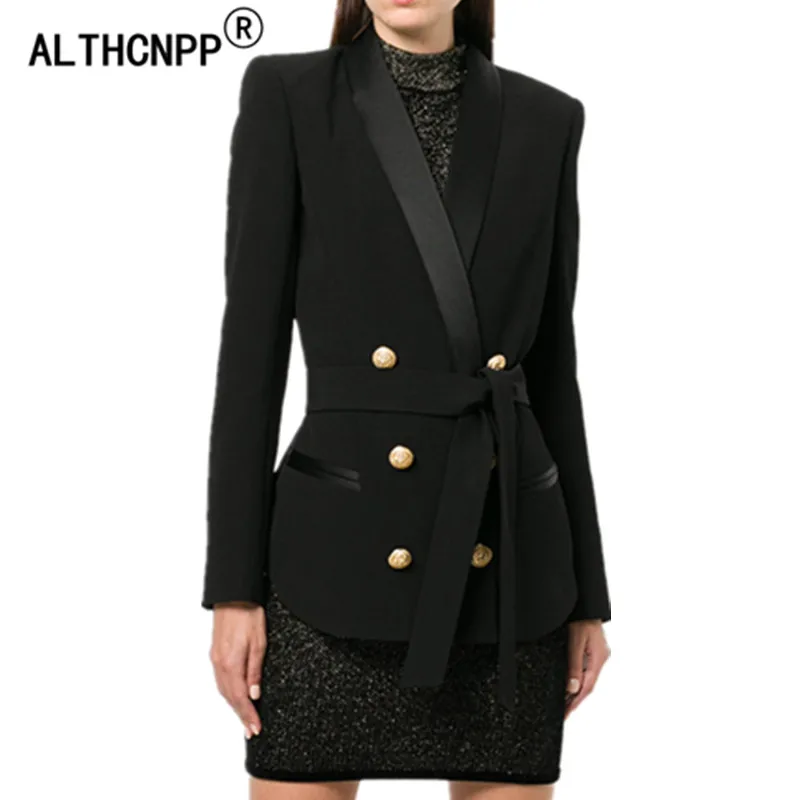 Original Design Women Blazers and Jackets 2018 Autumn Winter Fashion Double Breasted Metal Buttons Slim Was Thin Blazer Feminino Original Design Women Blazers and Jackets 2018 Autumn Winter Fashion Double Breasted Metal Buttons Slim Was Thin Blazer Feminino